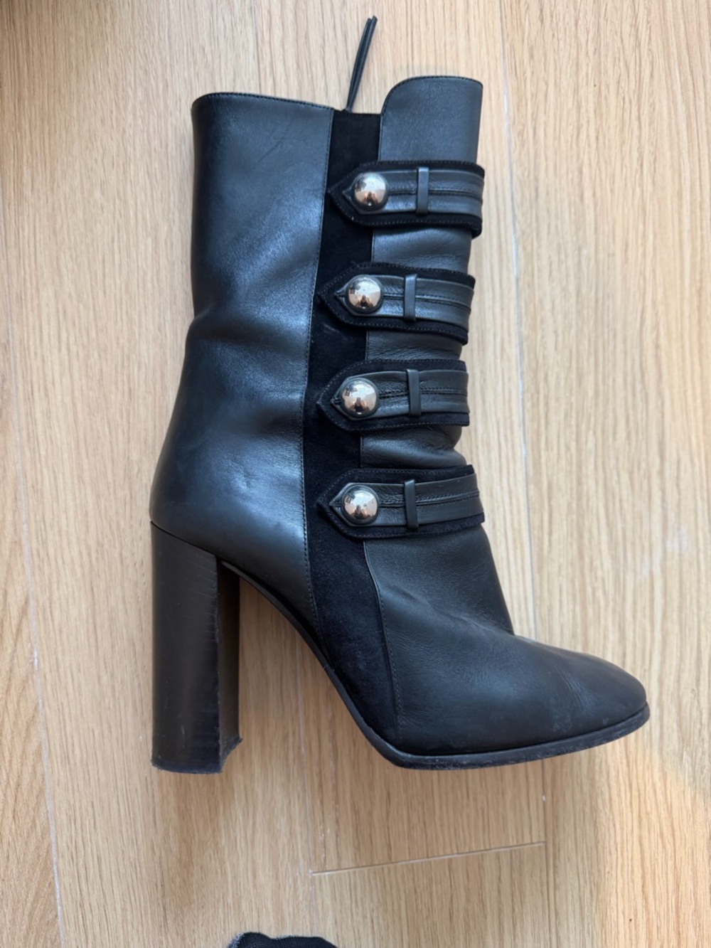 Isabel Marant Women's Black Leather High-Heel Ankle Boots